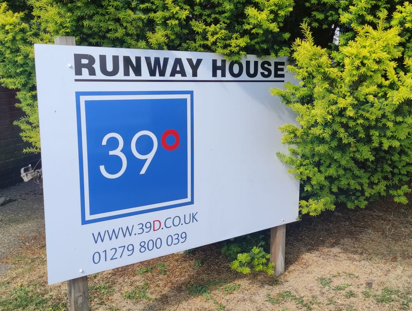 The 39D sign outside of Runway House At North Weald Airfield