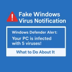 Fake virus warning in Chrome